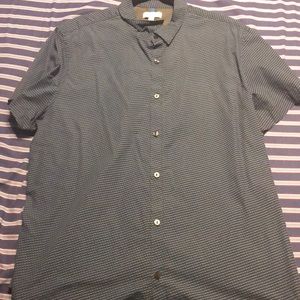 Calvin Klein Blue/Black Pattern Button Down